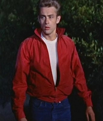 Handmade James Dean Rebel Without A Cause Red Cotton Jacket   Classic Vintage