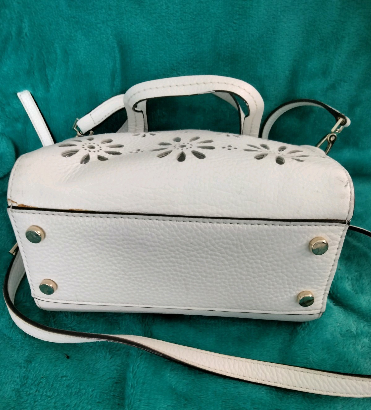 Kate Spade New York Leather Floral Eyelet Handbag thumbnail 7