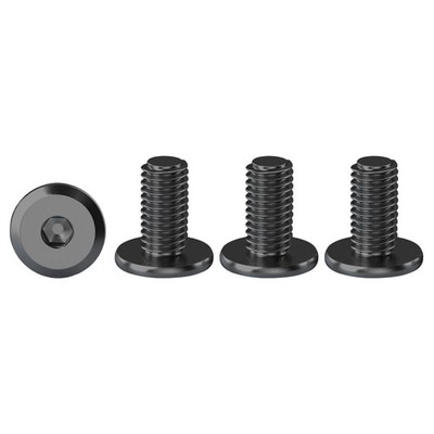 Screws Black M4, Pan Head Screws 20 Pieces Stainless Steel Screws M4x10m...