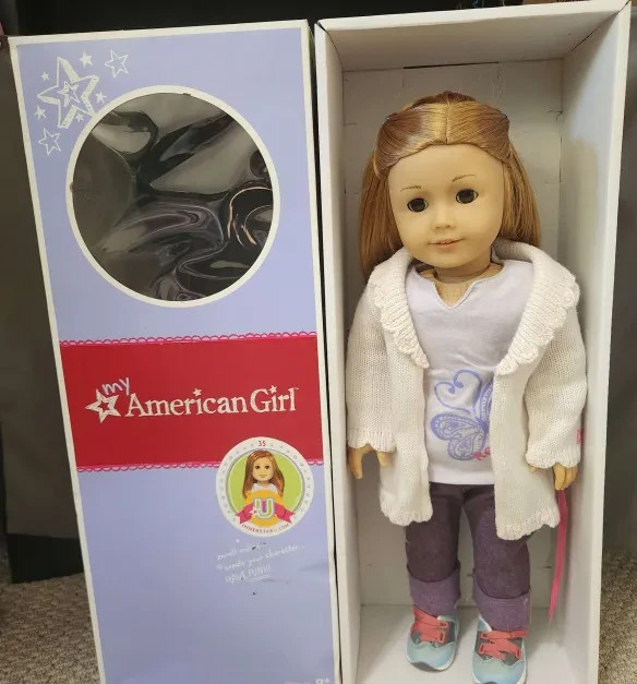 American Girl Doll 35 Blonde Hair Brown Eyes, Retired, 18 in