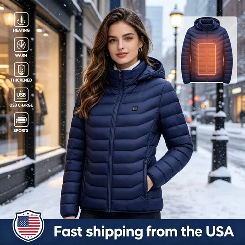 USB Electric Heated Coat Unisex 9 Areas No battery provided Winter Heating - product listing photo