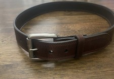 Ariat Brown Leather Belt With Silver Tone Buckle