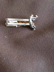 Vintage Rare Football Tiebar Goldfilled