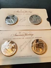 4 Sterling Silver Medals. US history. 4 ounces pure silver. Pretty. No reserve.