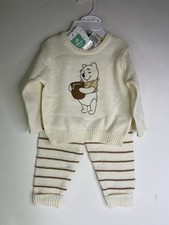 Disney Winnie The Pooh 2 Piece Knit Matching Outfit Set Boys Girls 12 Months