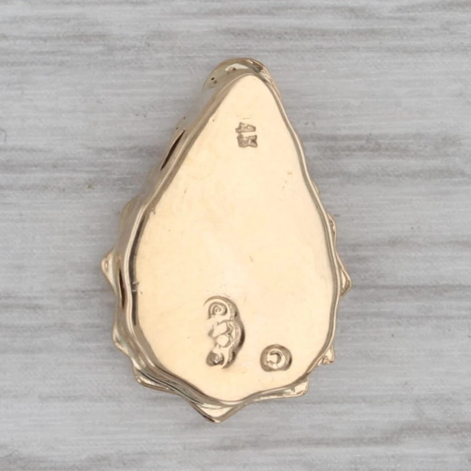 Old Victorian 0.50ct Peridot Slide Bracelet Charm 14k Yellow Gold Vintage - Image 2 of 4