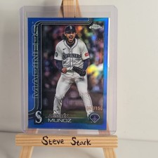 2025 Topps Chrome Update Series - Andres Munoz #USC108 Blue Refractor 097/150