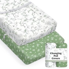 Baby Changing Pad Cover 2-Pack for Boys, Girls Butterfly Garden - Premium F...