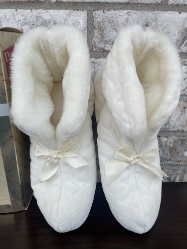 Vtg Dearfoams Boots SlippersCushion Comfort Skid Resistance In Box X-Large 9 1/2 - Picture 2 of 13