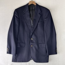 Oscar De La Renta Men  s Wool Blazer 40R Navy Blue 2 Button Sport Coat