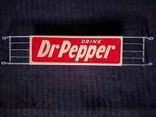 Vintage Dr Pepper tin door push sign 1950's