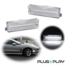 2PCS White LED Front Bumper Side Marker Lights For Pontiac Firebird 1998-2002