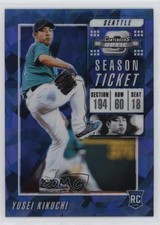 2019 Panini Chronicles Contenders Optic Blue Ice Prizm 99/99 Yusei Kikuchi 19am