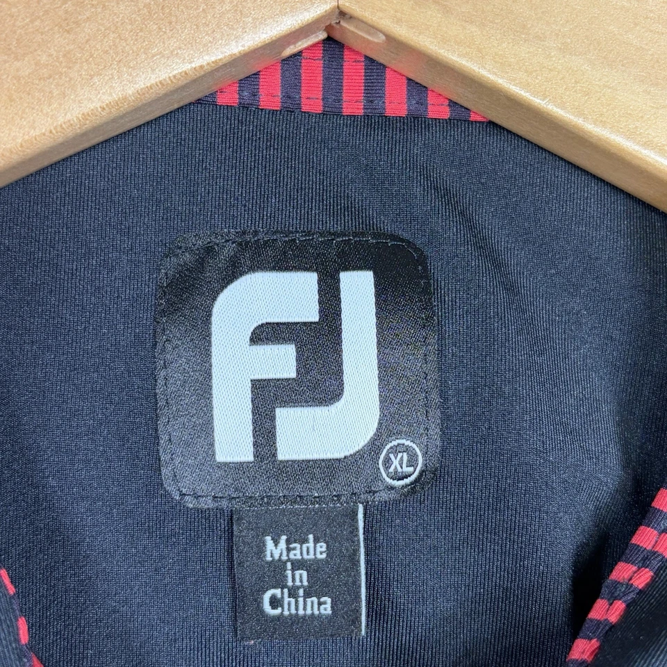 FootJoy Polo Shirt Mens XL Black Golf Performance Stretch Logo Embroidered - Image 2 of 4