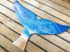 Ocean Resin Whale Tail Wall Art Handmade Coastal Beach Decor Wood 12” x 8” — photo 3
