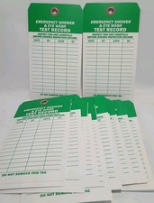 Emergency Safety Shower & Eye Wash Test Tag Record,   (Qty 25)