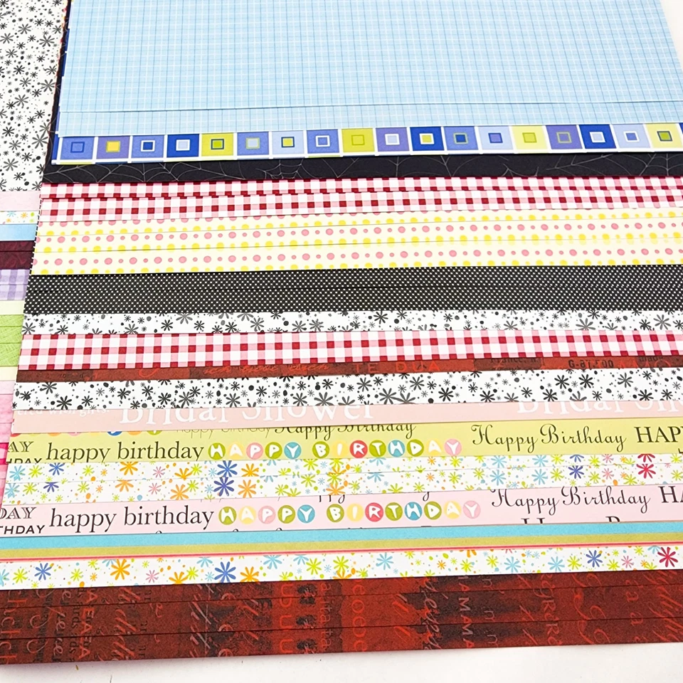 Lote de 50 hojas de papel para álbumes de recortes 12x12 DCWV y patrón de pizazz de papel Foto 3 de 4