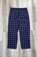 Nautica Men's Pajama Pants Bottom Size Large Blue  Red Plaid Flannel Super Soft