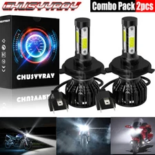 2x Bombillos LED Focos Para Auto Carro H4 Luz Coche Faros Faro Delanteros 6000K