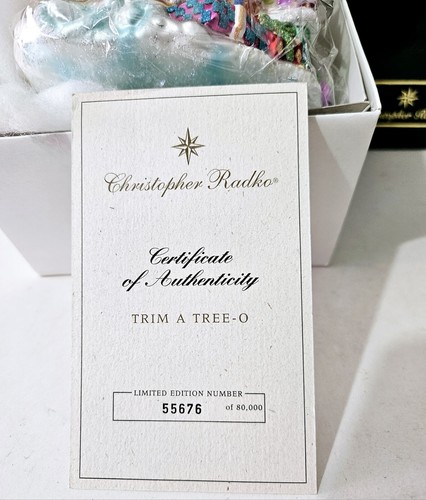 Christopher Radko Trim A Tree-O LIMITED EDITION Christmas Ornament 2000 - Sealed - Picture 2 of 15