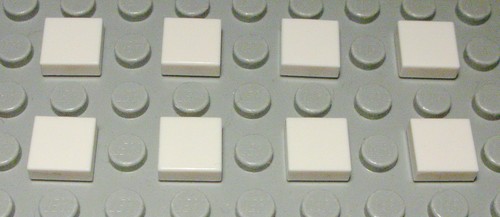 LEGO Piastrella - Mattonelle 1x1 Bianco 8 Pezzo (519)