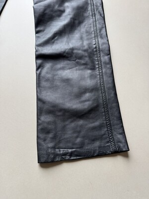 90's Black Leather Pants Kanye vibe Opium Rick | eBay
