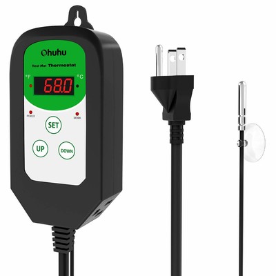 Ohuhu Digital Seedling Heat Mat Thermostat Controller For Seed