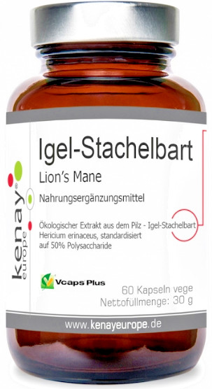 Igelstrauch Bio Eco, Lion's Mane (Hericium Erinaceus) Extrakt 50% 60 Kapseln-image