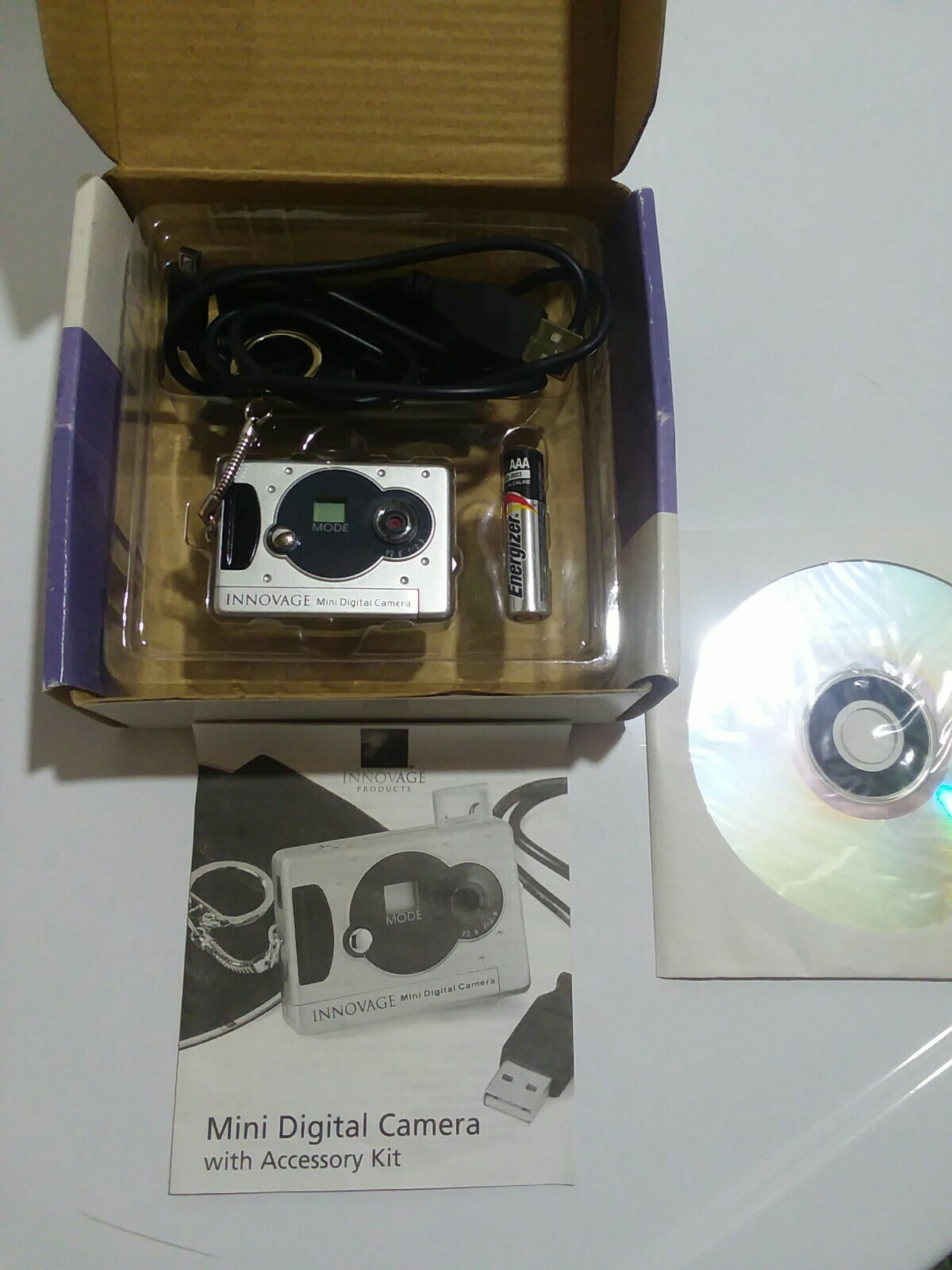 Innovage Mini Digital Camera 3in1 Keychain w Accessories!New,open box