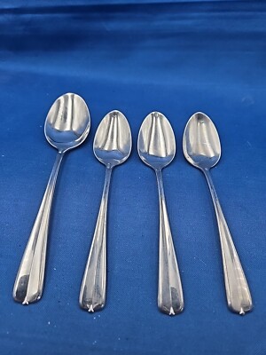 Lot of 3 Oneida GALA IMPULSE Stainless Teaspoons 6 1/8'' 1 Oval Soup Spoon 6 7/8''