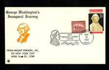 US Postal History Presidential Washington Inaugural Journey 1989 Chester PA 2414