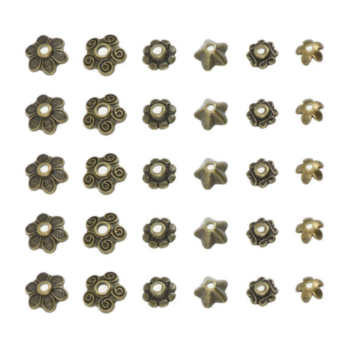 Metal Flower Spacer Beads Tibetan Loose Beads for DIY Jewelry Making (180pcs) - Picture 1 of 11