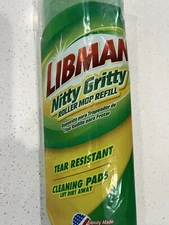 LIBMAN Nitty Gritty Roller Mop Head Refill 10 Inch NIB tear resistant