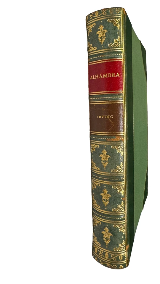 1896 - Washington Irving ALHAMBRA 1st Edition Thus GORGEOUS FINE LEATHER BINDING - Image 2 of 4