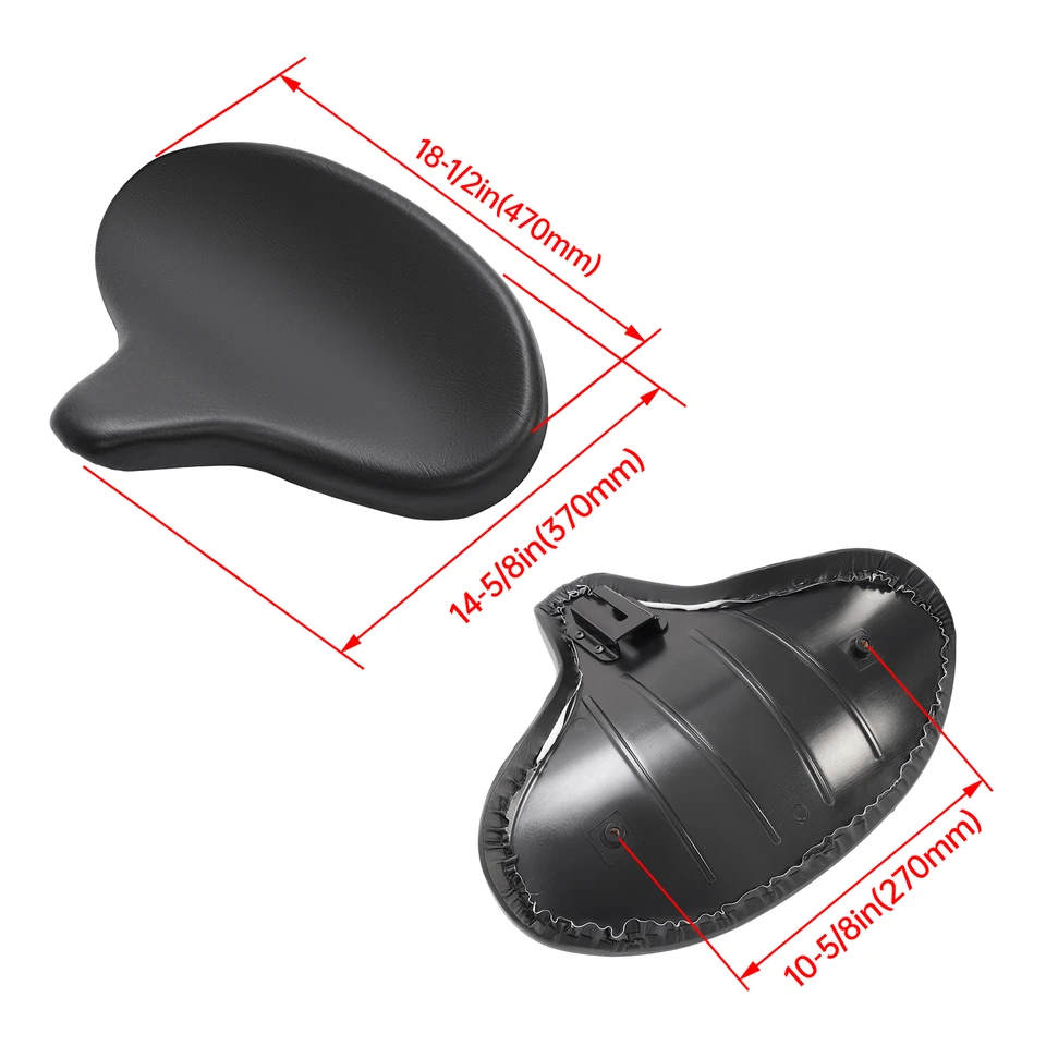 Para Harley WLA WLC VL UL EL WL Cabezal de Nudillo Moto Solo Asiento Repuesto Foto 2 de 4