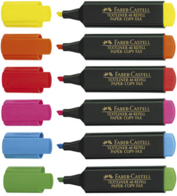 Faber-Castell Textliner 48 Refill Textmarker 1 - 5 mm  Marker, 6 Farben wählbar 