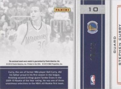 2009-10 Playoff National Treasures - Stephen Curry #10 for sale | eBay