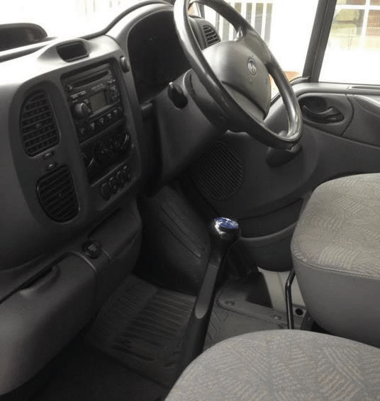 white stitch FITS FORD TRANSIT MK6 00-06 LEATHER HANDBRAKE HANDLE COVER ONLY