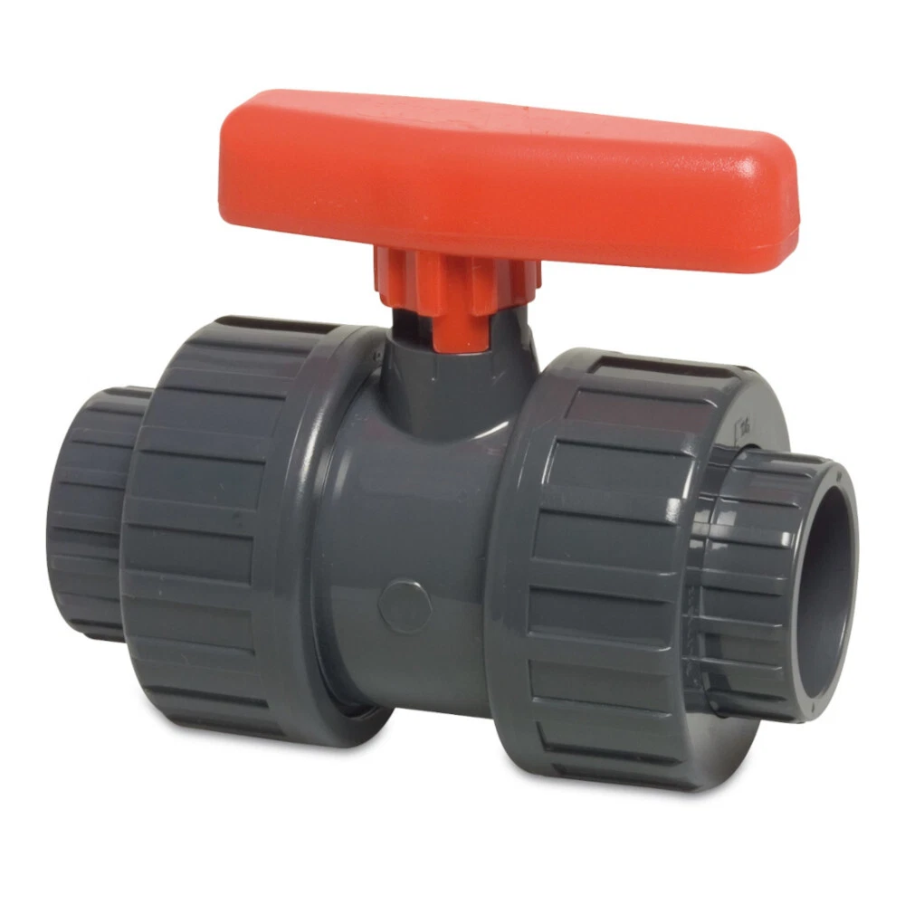 PVC Kugelhahn Muffe 63 PN16 Winkel Klebemuffe Klebefitting Bogen Fittings Rohre