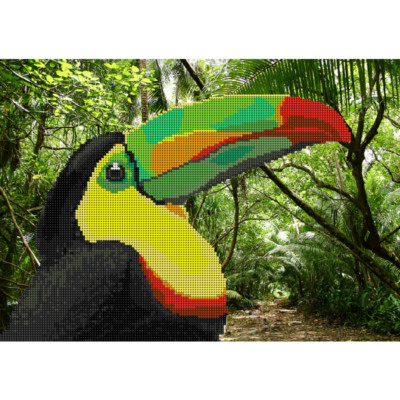 Tropischer Vogel - Perlen Stickpackung, Perlen Kreuzstich, Tropical Beaded Kit