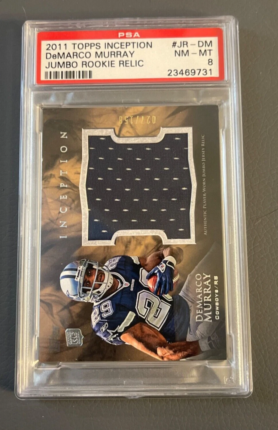 DeMarco Murray Topps Inception Jumbo Rookie Relic #JRDM Base