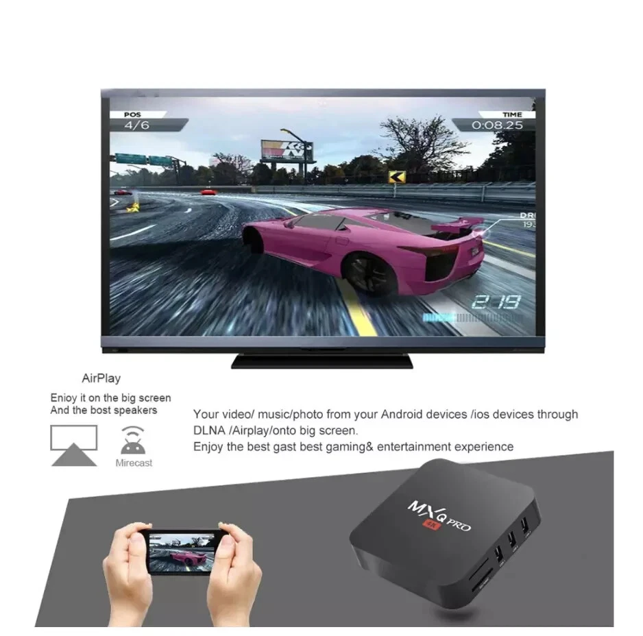 Decoder SMART TV BOX Android Wifi 10.0 128GB 8GB RAM ROM MXQ- ULTRA HD - PRO 4K - Immagine 3 di 4