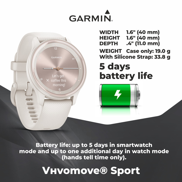 Garmin Vivomove Sport Hybrid Smartwatch | eBay