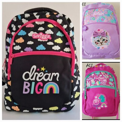 Smiggle Backpack School Bag Rucksack, Stylin ,Talk, Frozen Elsa, Peppy  Classic UK