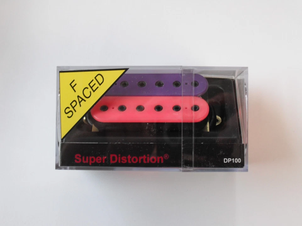 DiMarzio F-spaced Super Distortion Bridge Pink/Purple W/Black Poles DP 100 - Image 1 of 1