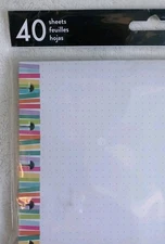 The Happy Planner 40 Dot Grid Paper 7 X 9.25 Rainbow Color Stripe