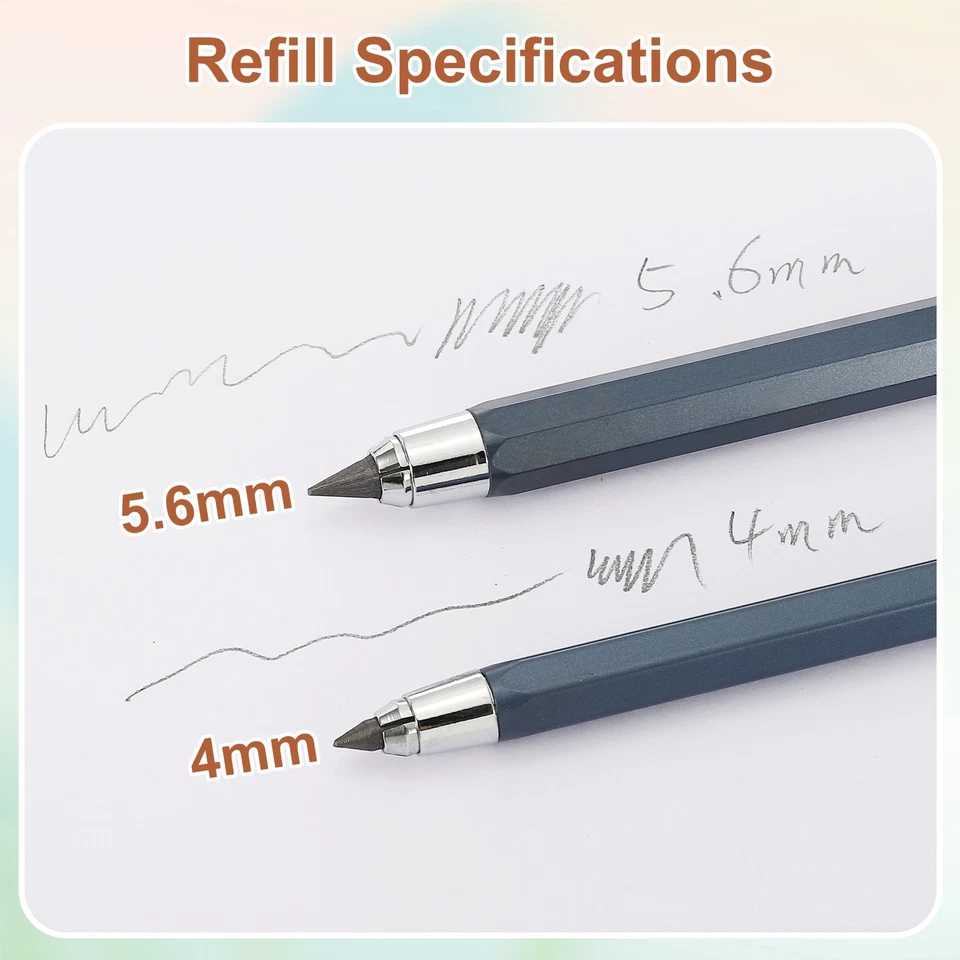 1pcs Mechanical Pencil 4.0mm, Lead Pencils Holder Plastic with Sharpener, Green - Image 4 of 4