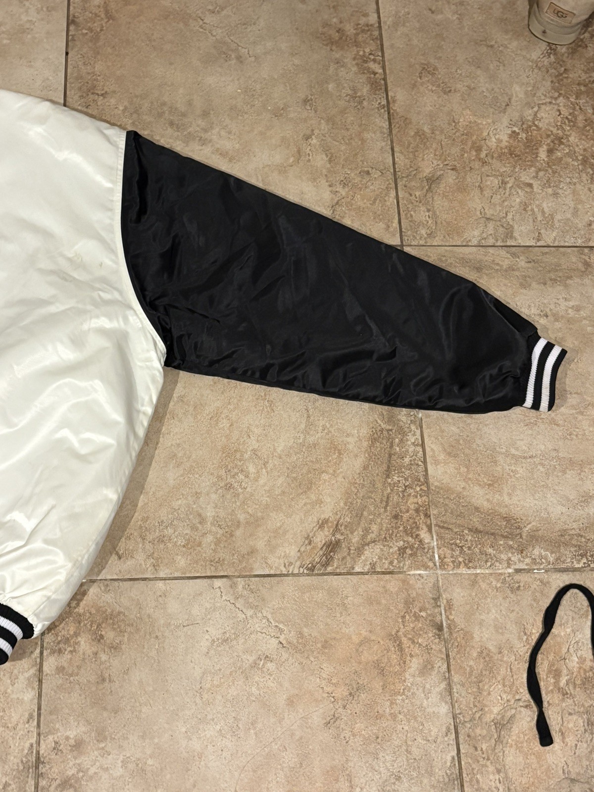 Vintage Rare 90s Satin Reebok Raiders Bomber Jacket Size XL Made In USA image 3