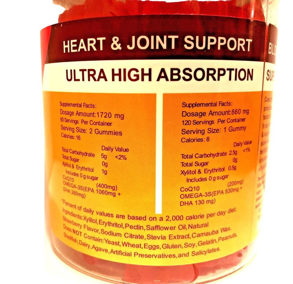 gomitas de aceite de pescado omega 3 coq10 400 mg EPA DHA SALUD DEL CORAZÓN Omega-3 Foto 3 de 4