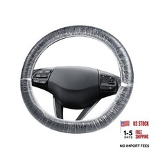 100Pcs Disposable Car Steering Wheel Covers, Universal Plastic Steering Wheel
